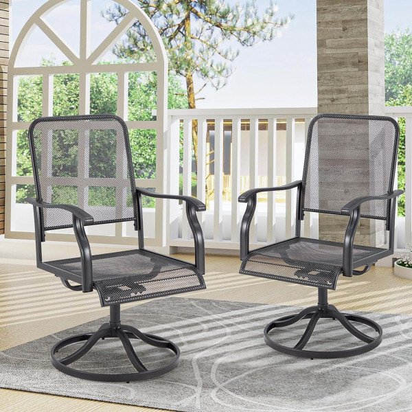 Outdoor Rocking or Swivel Patio Dining Chairs (Set of 2) product image