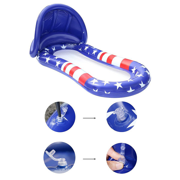 70-Inch Inflatable Pool Float Lounger with Canopy product image 70-Inch Inflatable Pool Float Lounger with Canopy product image