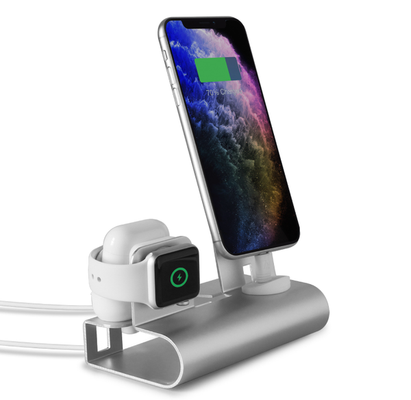 Aduro 3-in-1 Desktop Charging Stand for iPhone, AirPods, & Apple Watch product image