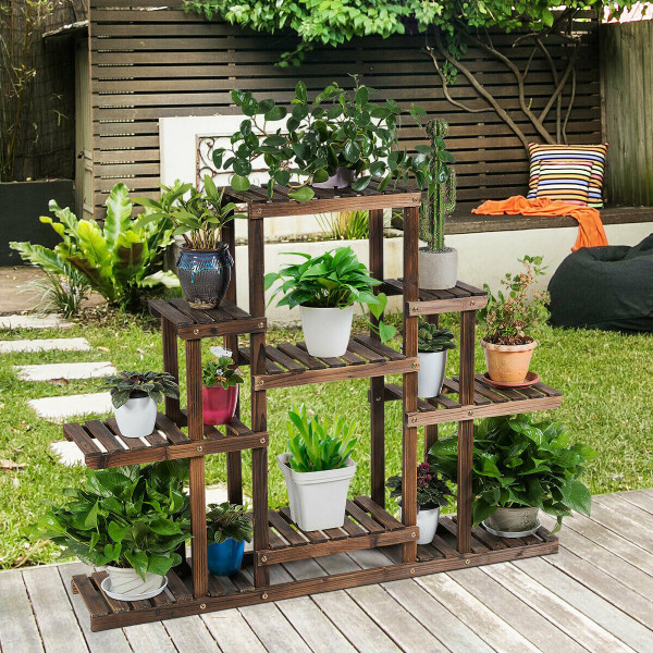 Goplus 6-Tier Flower Wood Plant Stand Display Rack product image