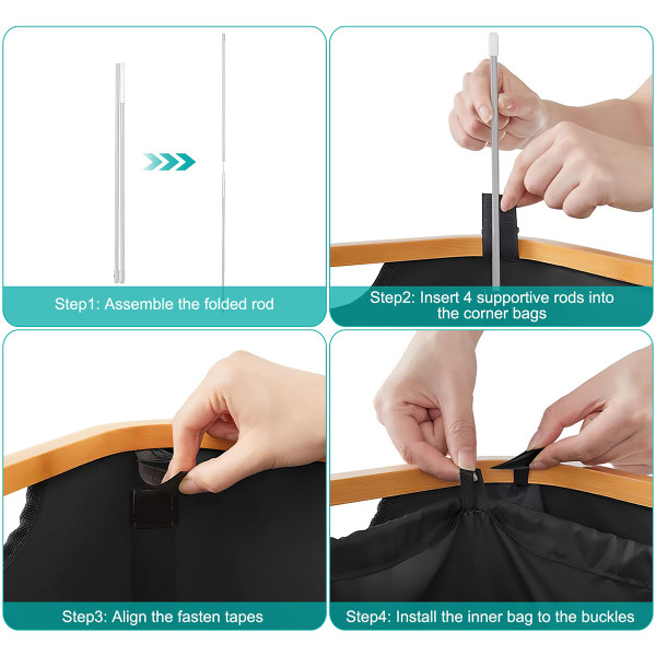 NewHome™ 2-Piece Collapsible Laundry Hamper product image