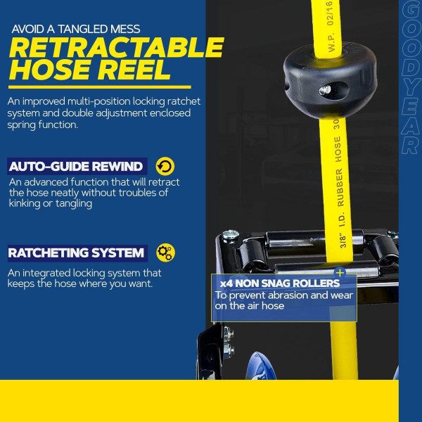 Goodyear Retractable Industrial Air Hose Reel product image