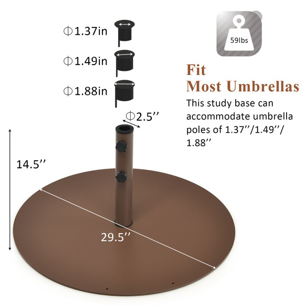 29.5-Inch Outdoor Steel Umbrella Base Stand product image