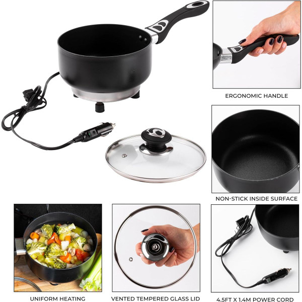 2-Quart 12V Stainless Steel Saucepan By Zone Tech® product image
