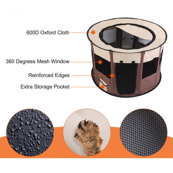 iMounTEK® Foldable Portable Dog Playpen product image