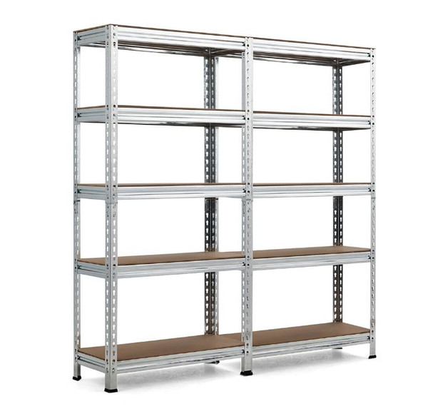 Adjustable 60-inch Metal 5-Tier Storage Shelves (Set of 2) product image