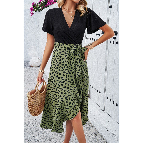 Women's Floral Fusion Wrap Midi Dress product image