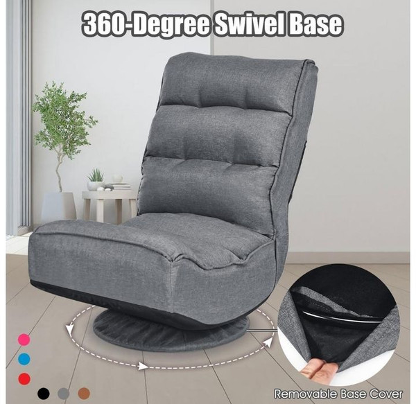 360° Swivel 5-Position Folding Floor Chair - Thumbnail 5