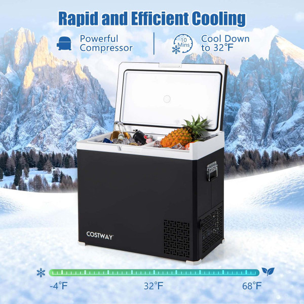53-Quart Portable Dual Zone 12V Car Fridge/Freezer product image