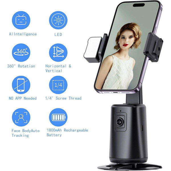 Auto Face-Tracking Smartphone Mount with Fill Light product image