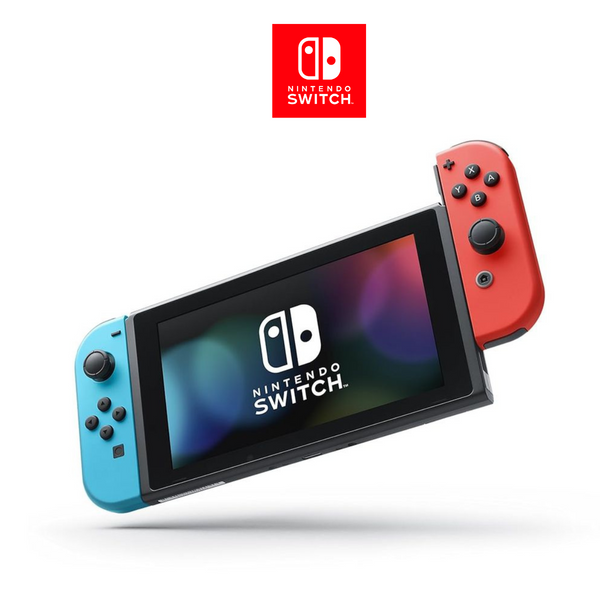 Nintendo Switch with Neon Blue and Neon Red Joy‑Con product image