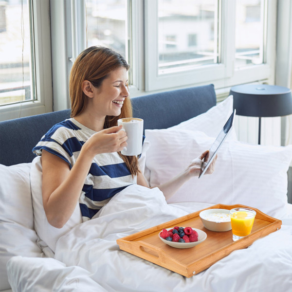 Bamboo Bed Tray Table with Folding Legs product image