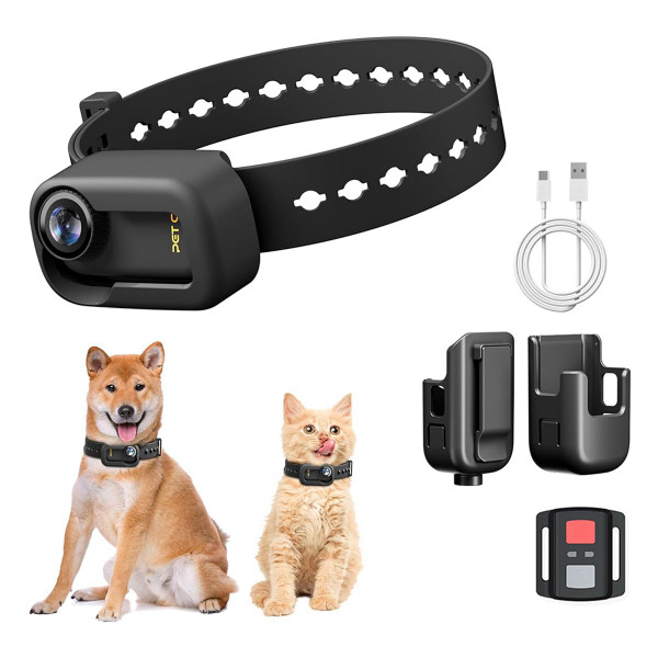 4K HD WiFi Pet Camera, Mini Action Camera for Video Records, Dog Cat  Collar Camera for Pet Supplies product image