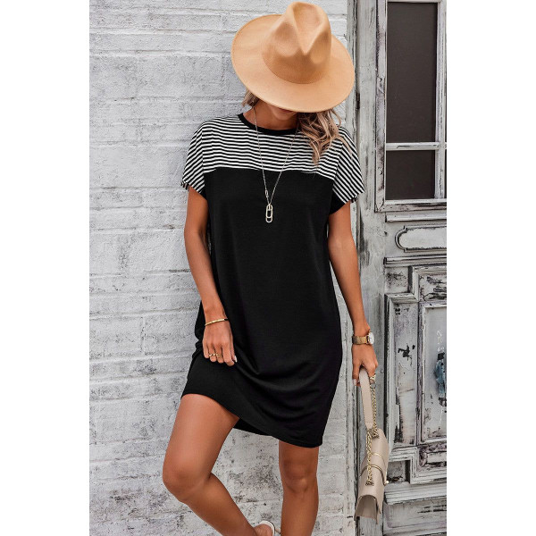 Casual Stripes Loose Fit T-Dress product image