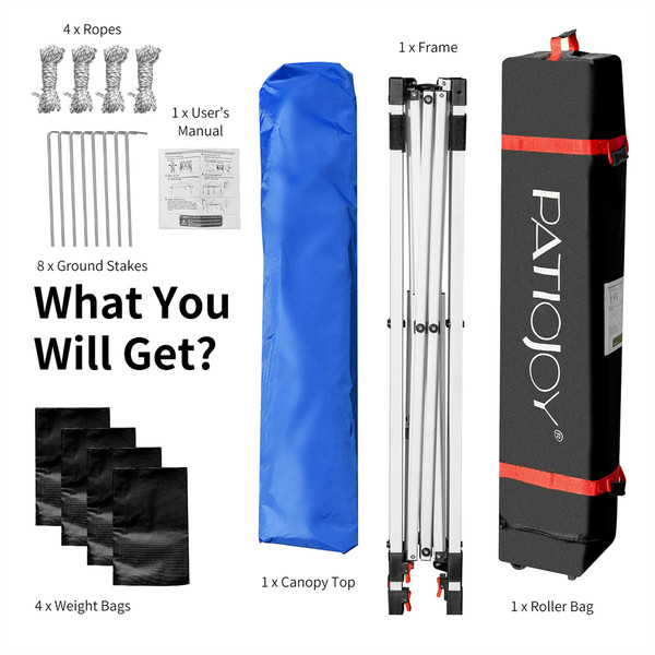 6.6 x 6.6-Foot Outdoor Pop-up Canopy Tent with Roller Bag product image