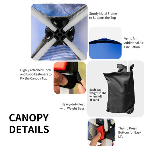 6.6 x 6.6-Foot Outdoor Pop-up Canopy Tent with Roller Bag product image