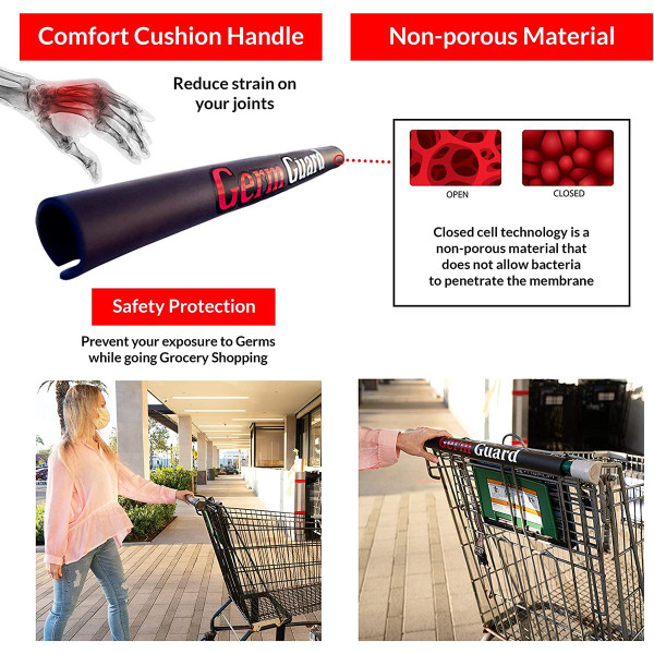 Germ Guard Contactless Shopping Cart Handle Cover (3-Pack) product image