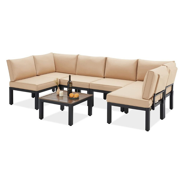 Outdoor 7-Piece Metal Patio Sofa Furniture Set product image