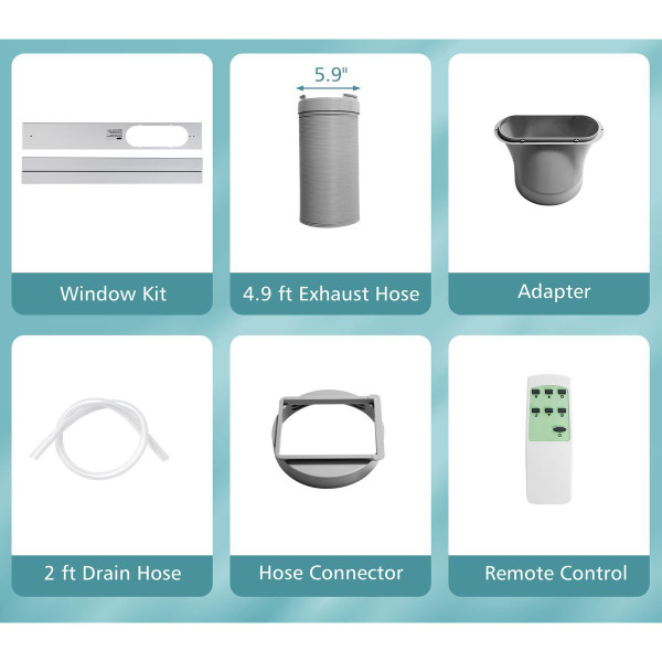 10000-BTU (ASHRAE) Portable Air Conditioner with 3 Modes product image