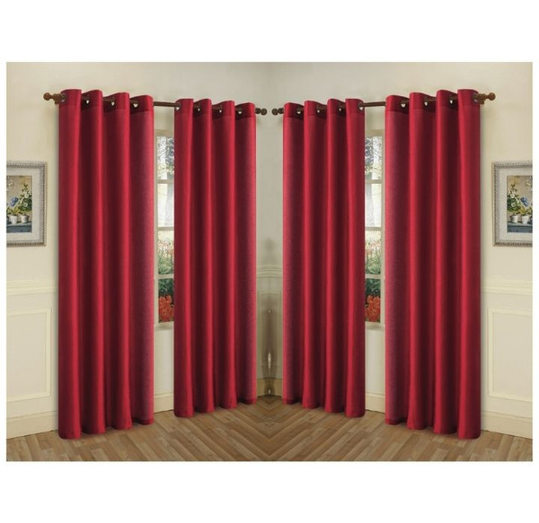 Semi-Sheer Faux Silk 84" Curtain Panels (4-Pack) product image
