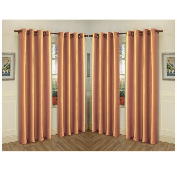 Semi-Sheer Faux Silk 84" Curtain Panels (4-Pack) product image