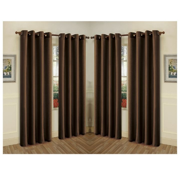 Semi-Sheer Faux Silk 84" Curtain Panels (4-Pack) product image