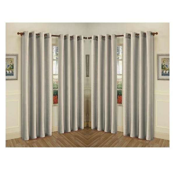 Semi-Sheer Faux Silk 84" Curtain Panels (4-Pack) product image