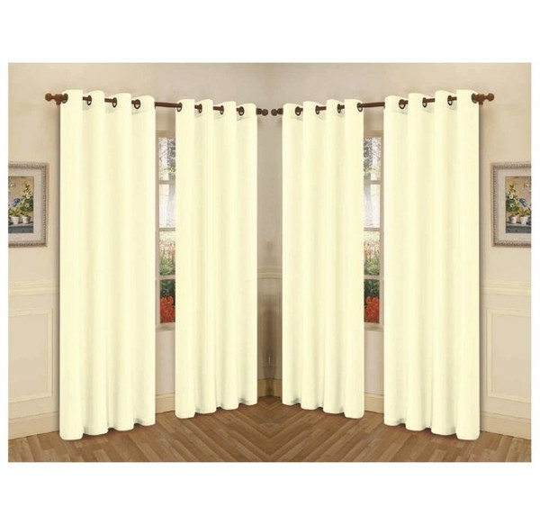 Semi-Sheer Faux Silk 84" Curtain Panels (4-Pack) product image