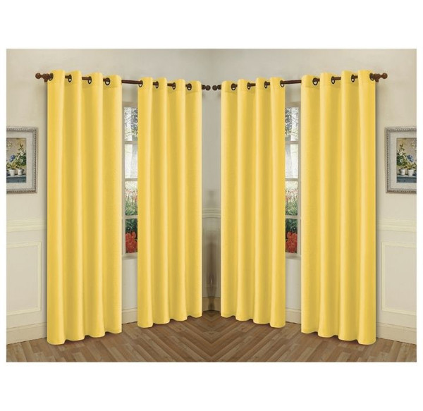 Semi-Sheer Faux Silk 84" Curtain Panels (4-Pack) product image