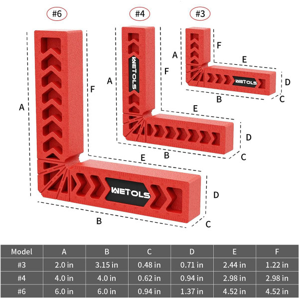 12-Piece 90 Degree Right Angle Positioning Squares product image