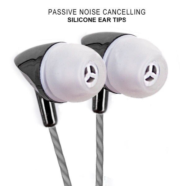 Wired Earbud Headphones with Passive Noise Cancelling product image