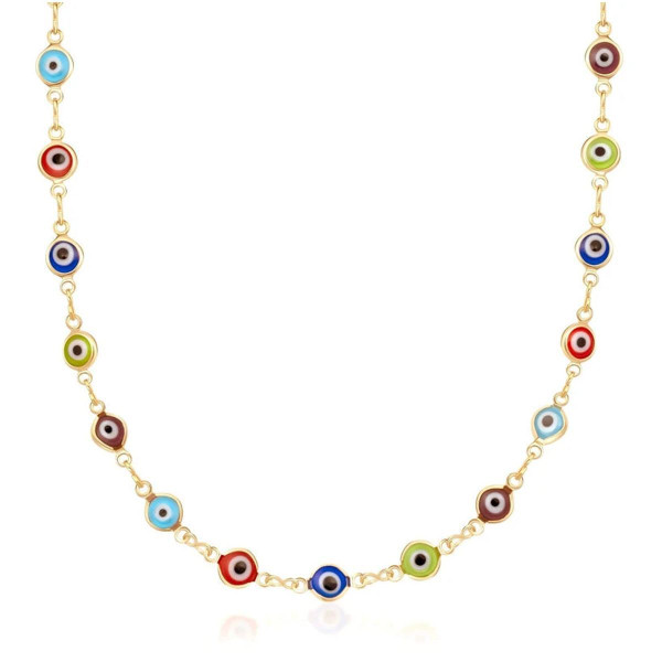 18-Inch 18K-Gold-Filled Evil Eye Necklace product image