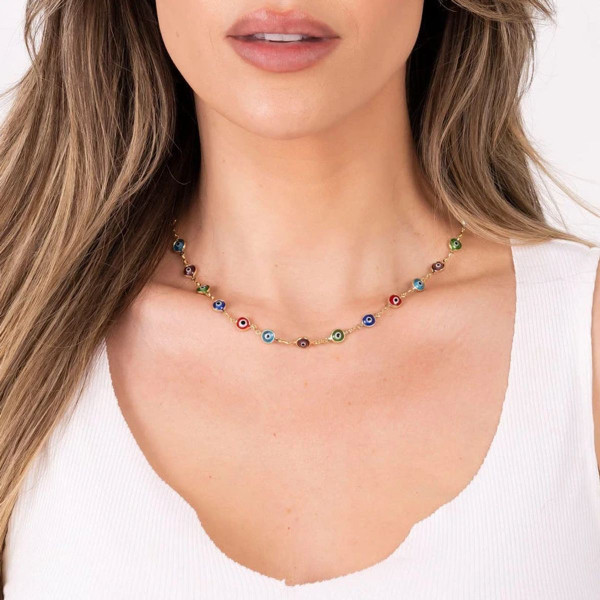 18-Inch 18K-Gold-Filled Evil Eye Necklace product image