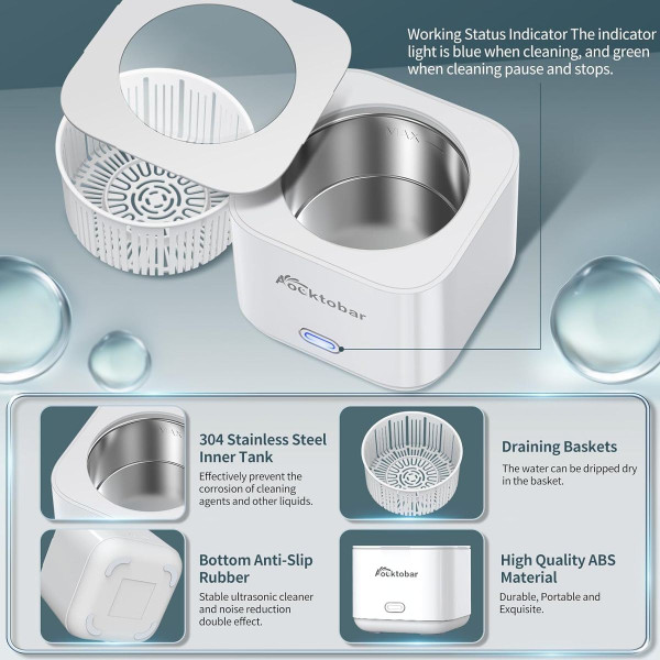 30W Ultrasonic Jewelry Cleaner Machine by Aocktobar® product image