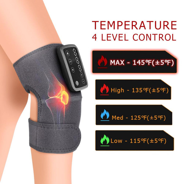 Heated Shoulder Knee Pad, 2 Pack, Massage Heated Knee Pad with 3 Heat Modes and 3 Vibration Modes, Heating Knee Pads, Gift for Family product image