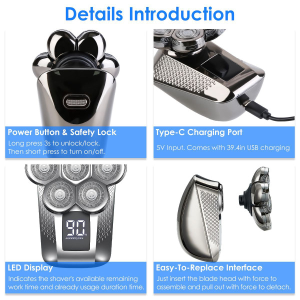 iMounTEK 5-In-1 Rechargeable Shaving Kit product image