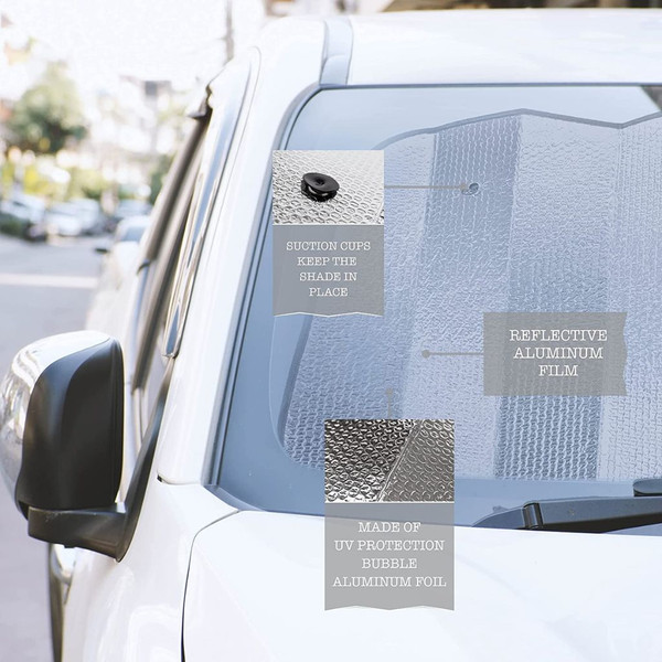 Zone Tech Silver Foldable Car Sun Shade product image