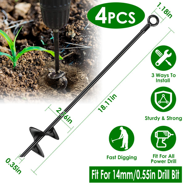 iMounTEK® Ground Auger Drill (4-Pack) product image