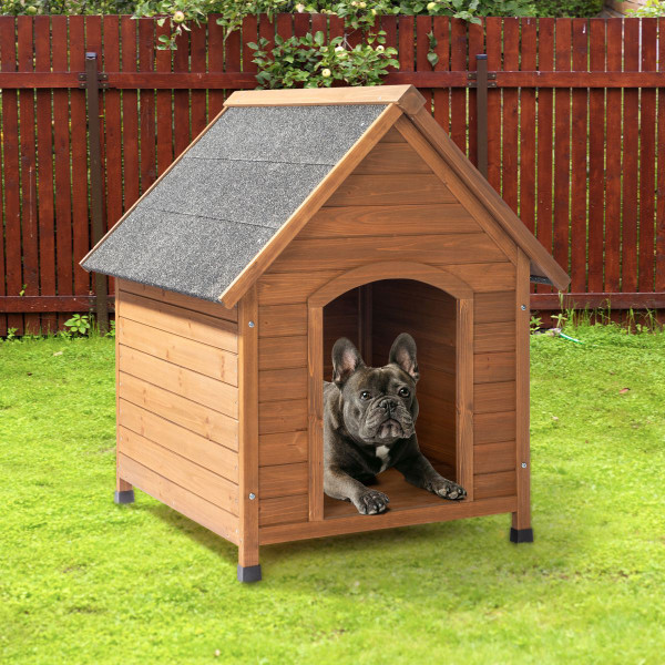 39-Inch Waterproof Fir Dog House with Elevated Floor product image