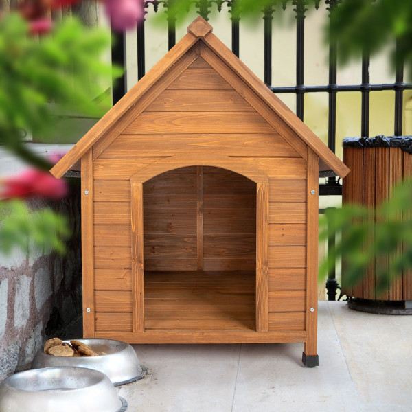 39-Inch Waterproof Fir Dog House with Elevated Floor product image