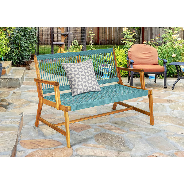 2-Person Acacia Wood Yard Bench for Balcony and Patio product image