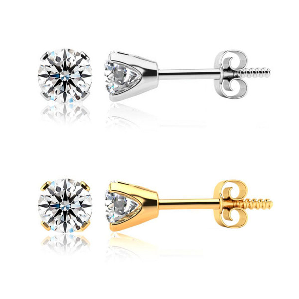 1-Carat Real Diamond Stud Earrings in 14 Karat Gold product image