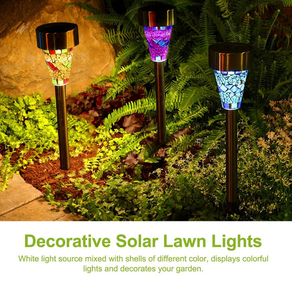 Solarek® Stained Glass Style Solar Garden Pathway Lights, 6 ct. (2-Pack) product image