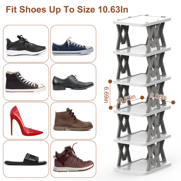 NewHome™ 6-Tier Narrow Shoe Rack product image