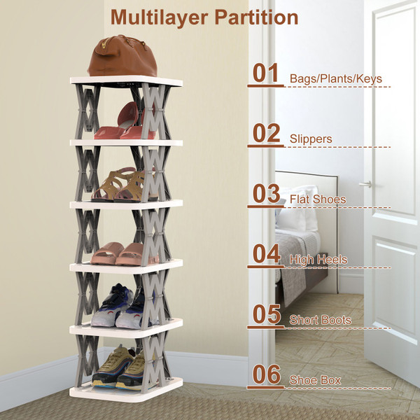NewHome™ 6-Tier Narrow Shoe Rack product image