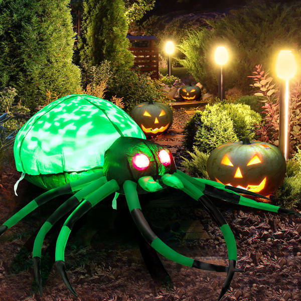 5-Foot-Long Halloween Inflatable Creepy Spider with Cobweb & LEDs product image