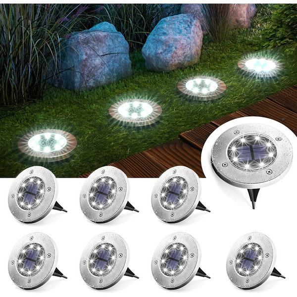 Outdoor Waterproof Solar 8-LED Pathway Light (16-Pack) product image