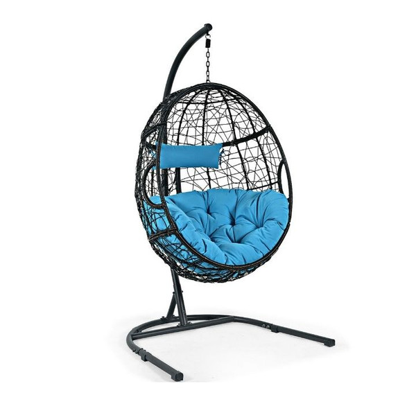 Hanging Cushioned Egg Hammock Chair with Stand product image