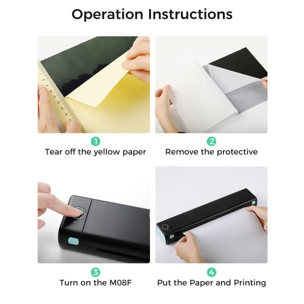 Phomemo M08F Wireless Tattoo Transfer Stencil Printer,Tattoo Transfer Thermal Copier Machine with 10pcs Free Transfer Paper,Tattoo Printer Kit for Tattoo Artists,Compatible with Smartphone & Pc product image