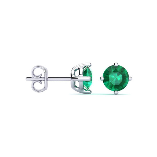 1/2-Carat Gemstone Stud Earrings in Sterling Silver product image